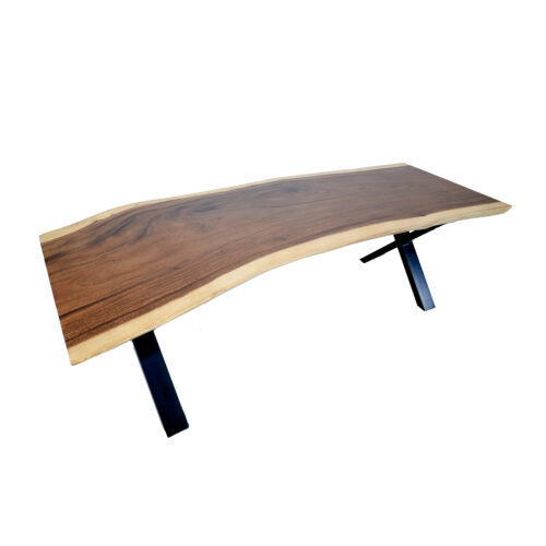 Live Edge Dining Table with X legs - Image 2