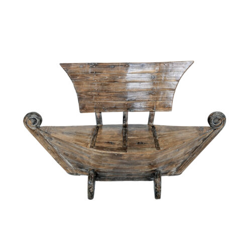 Rustic Teak Boat Bench - Image 3