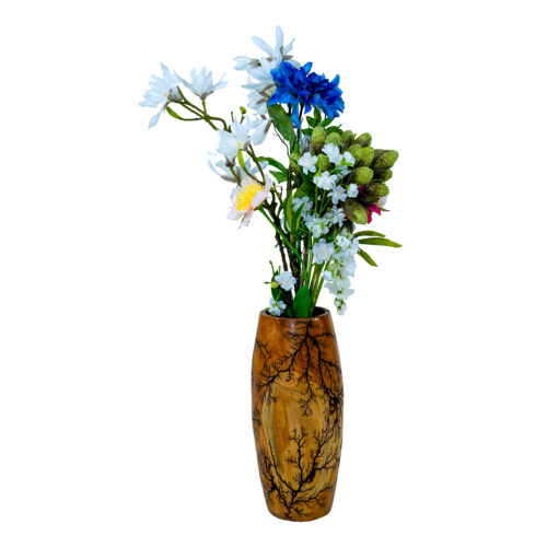 Factorial Teak Vase