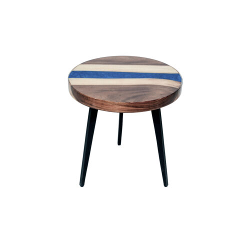 Epoxy Side Table (Blue)