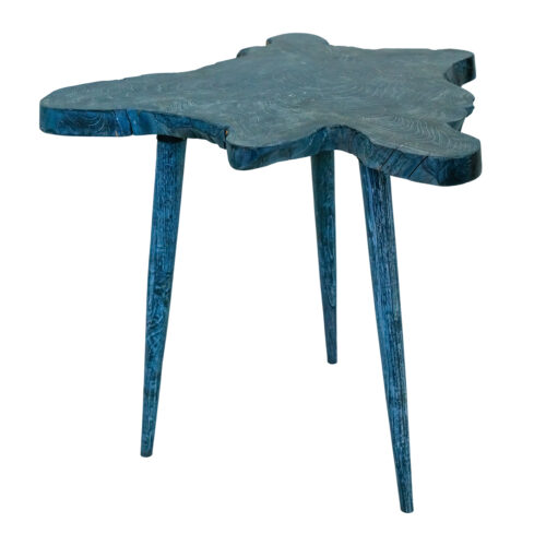 Teak Stone Effect Side Table - Image 2