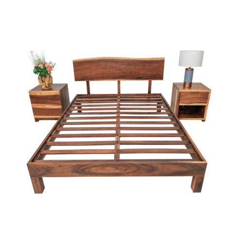 Akira Live Edge Solid Wood Bedframe - Image 2